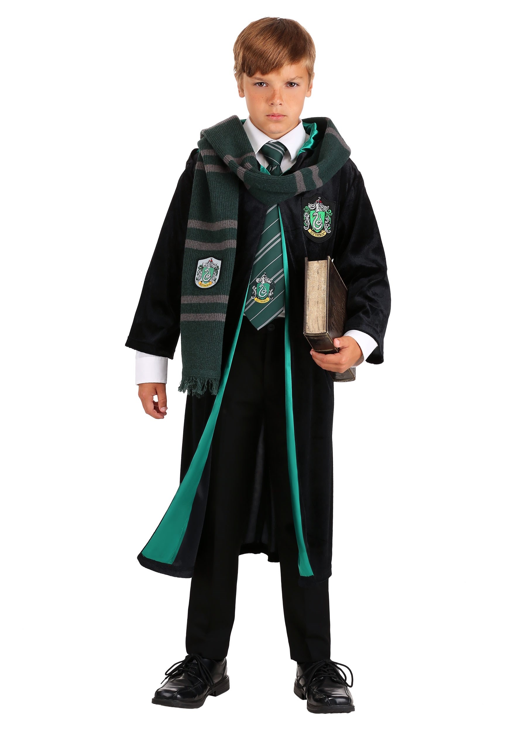 Slytherin Robe Kids Harry Potter Costume Halloween Fancy Dress