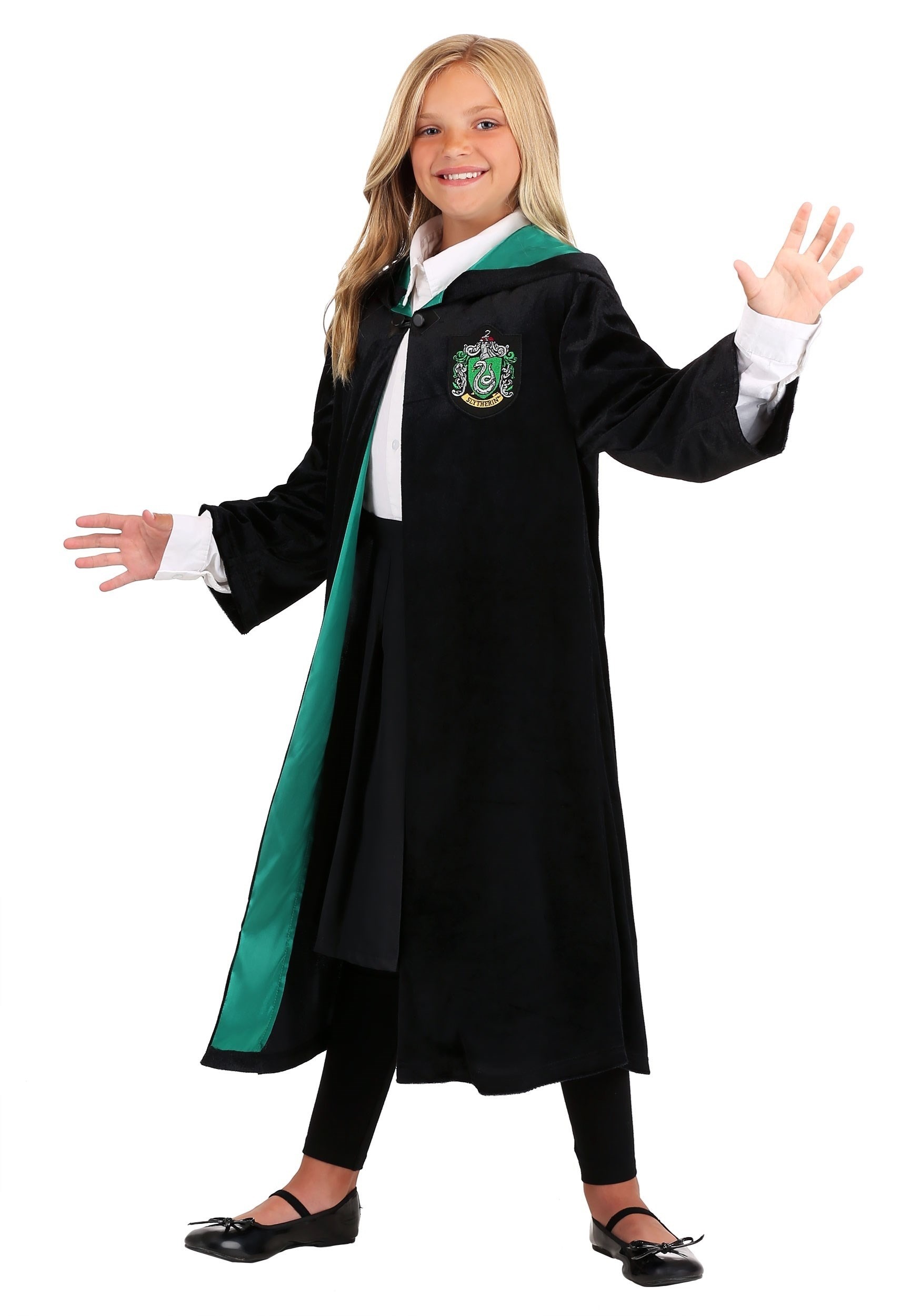 Kids Harry Potter Deluxe Slytherin Robe Costume