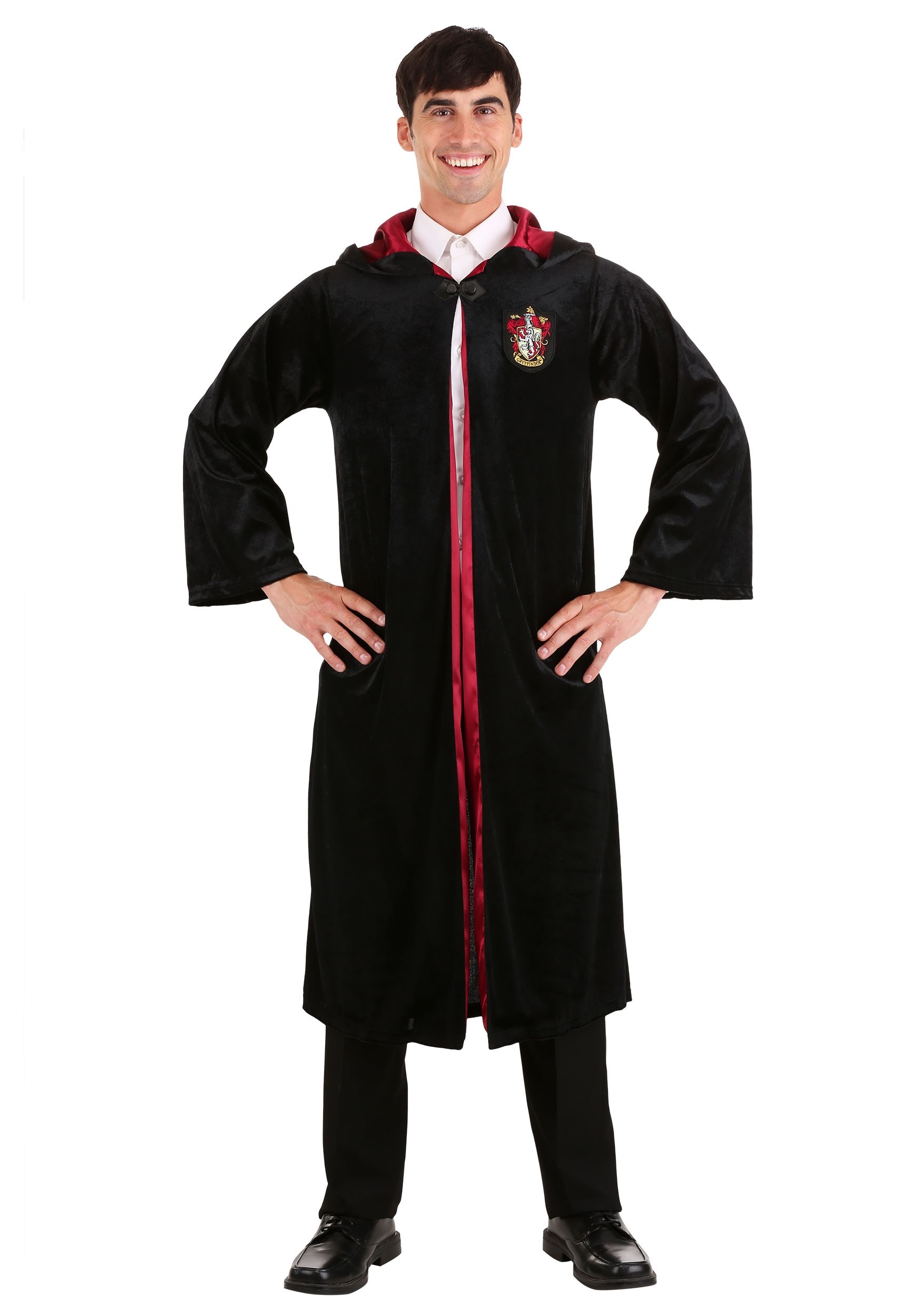 Photos - Fancy Dress Potter Jerry Leigh Harry  Deluxe Adult Gryffindor Robe Costume Black/Re 