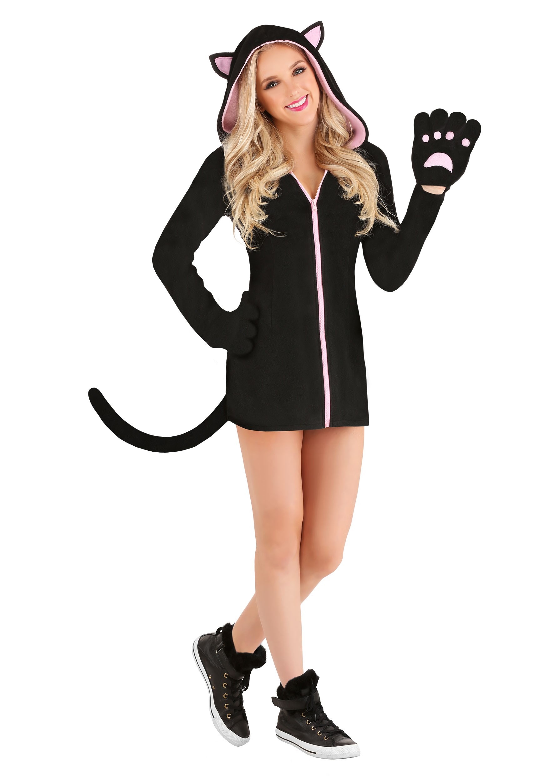 Photos - Fancy Dress FUN Costumes Midnight Kitty Women's Costume Black/Pink