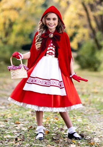 Girls Premium Red Riding Hood Costume new main