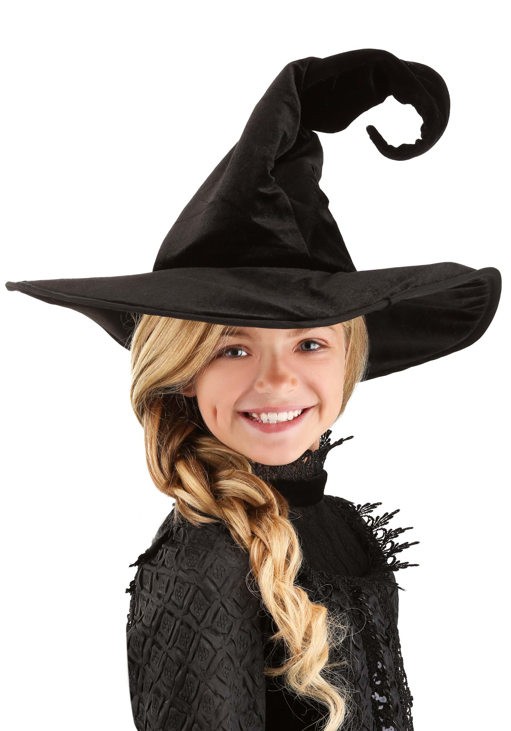 Clothing And Accessories Halloween Black Witch Hat With Black Fluffy
