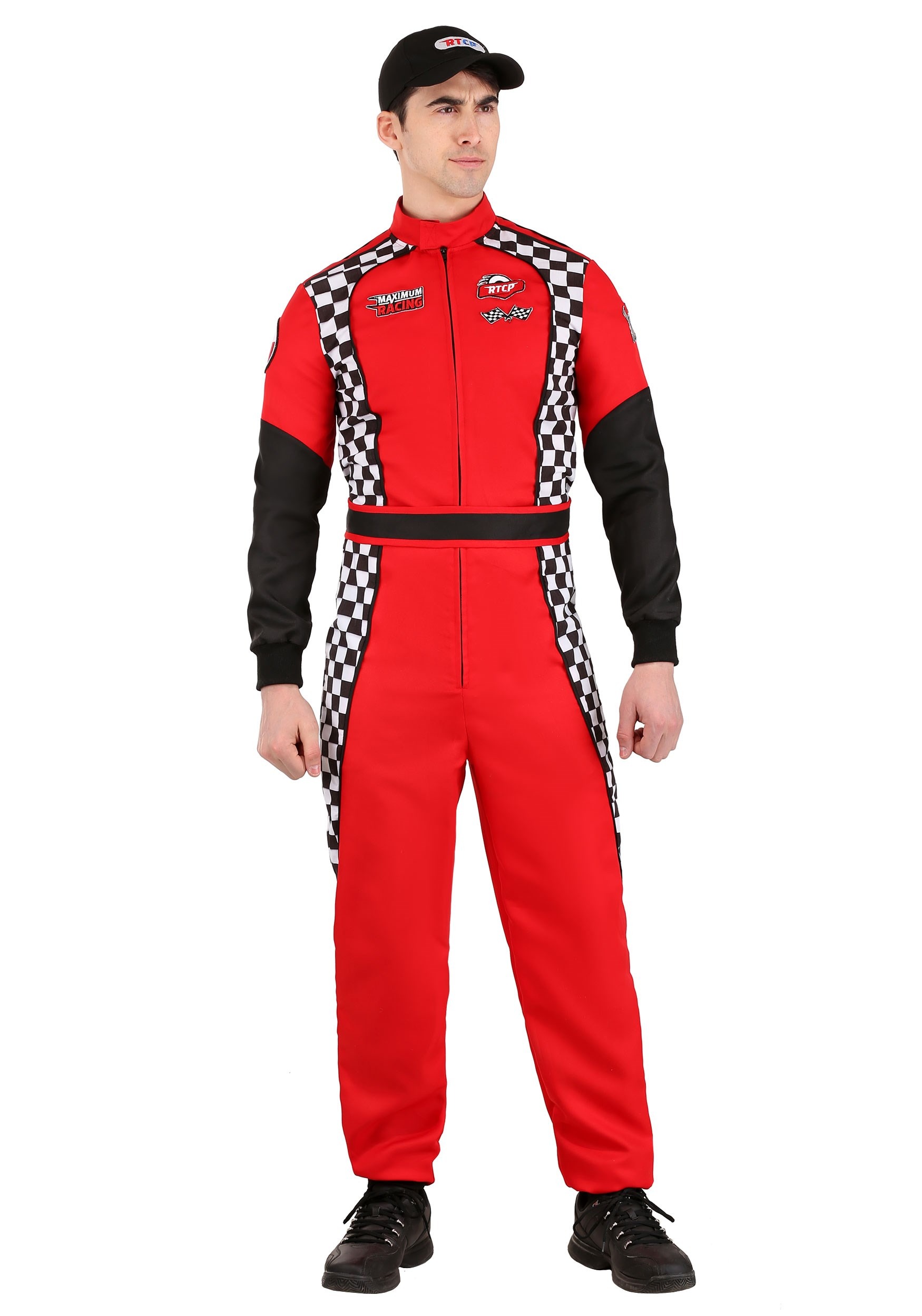 Photos - Fancy Dress Swift FUN Costumes  Race Car Driver Men's Costume Black/Red/White 