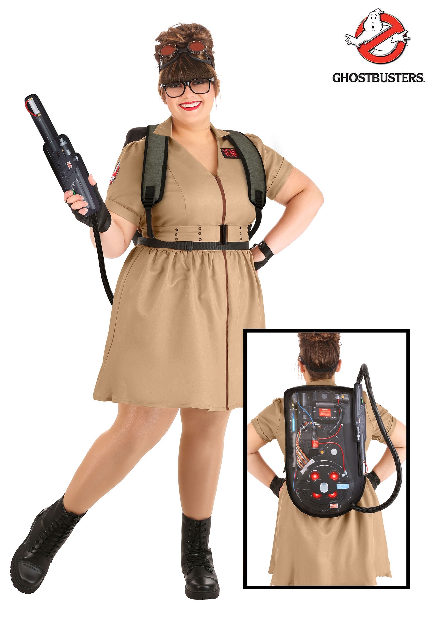 Ghostbusters Female Playsuit Official Licensed Ghost Busters Fancy Dress Costume
