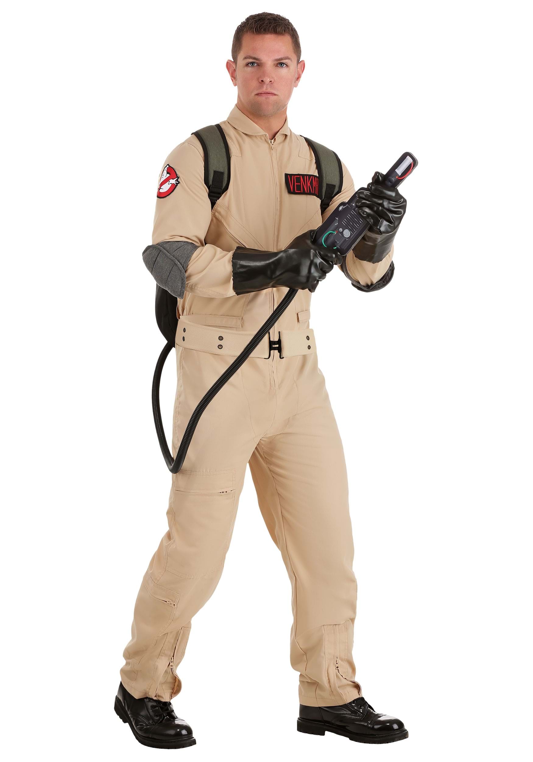 Photos - Fancy Dress Ghostbusters FUN Costumes Men's  Plus Size Cosplay Costume | Exclusive Black/Red/Beige 