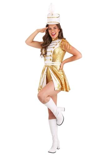 Womens Golden Majorette Marching Band Costume
