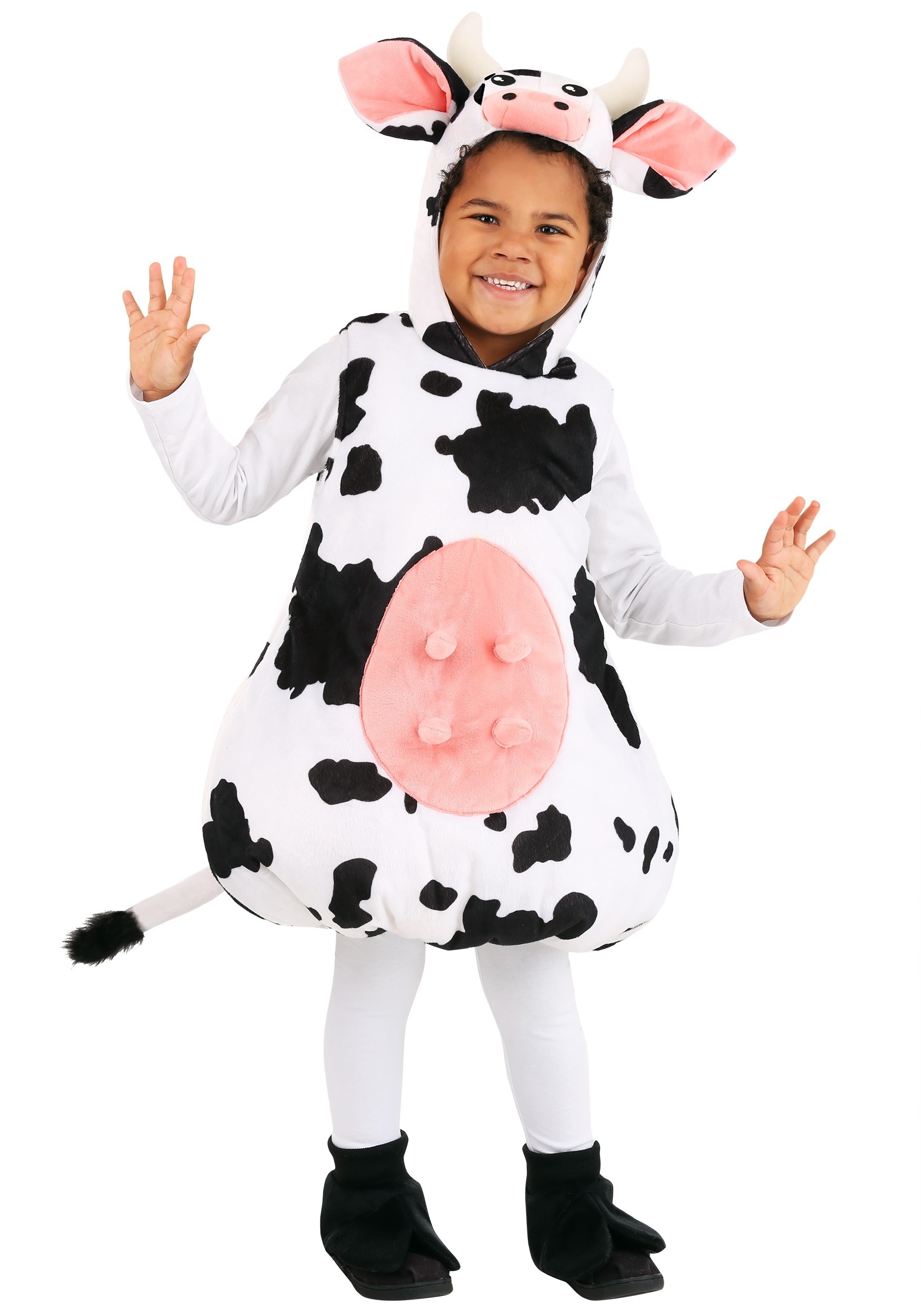 Photos - Fancy Dress Bubble FUN Costumes  Cow Toddler Costume Pink/Black/White 