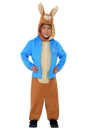 Peter Rabbit Costume Jumpsuit with Attached Jacket & Head for Toddlers