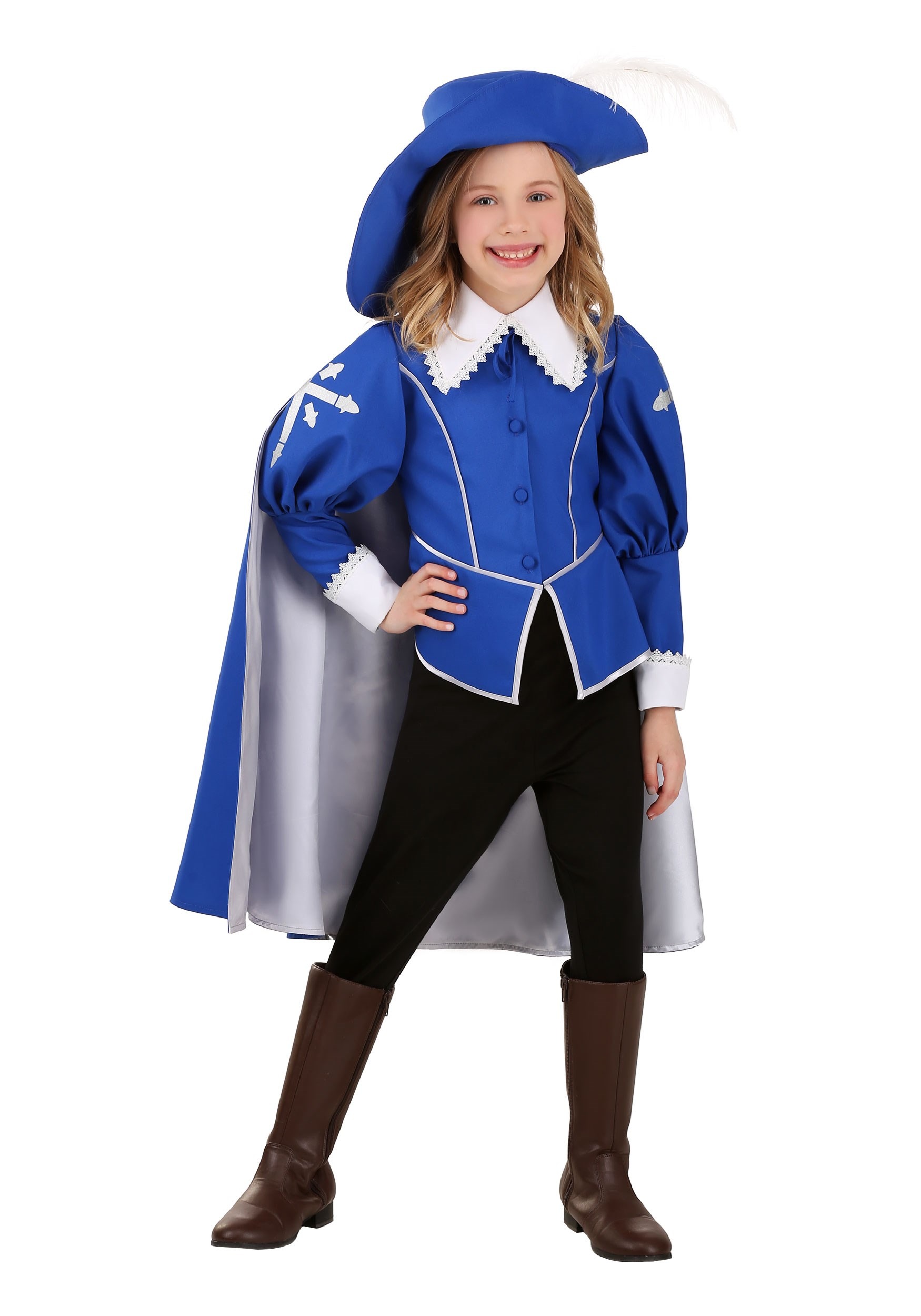Photos - Fancy Dress FUN Costumes Musketeer Girl's Costume Blue/Gray/White
