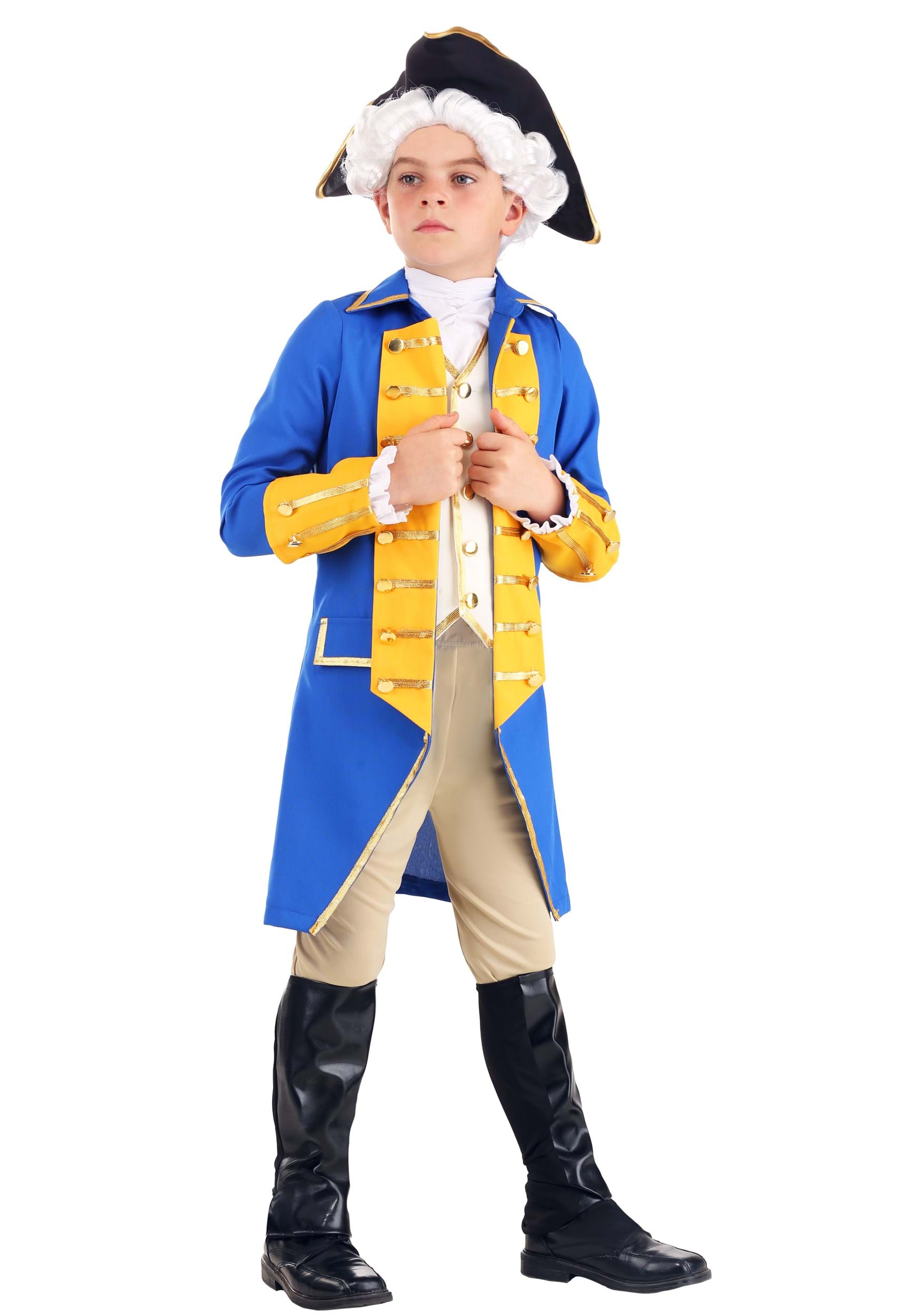 Disfraz general de Washington para niños Multicolor
