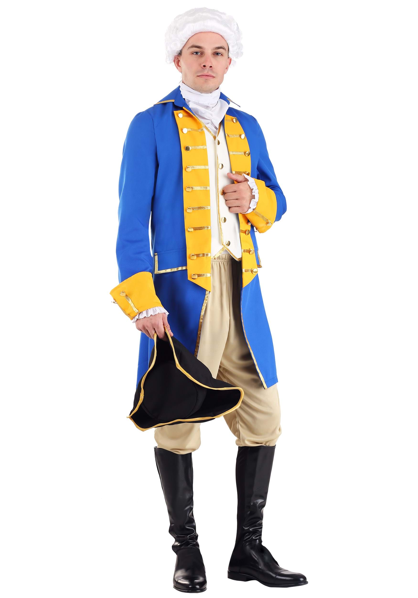 Disfraz de hombres del general George Washington Multicolor