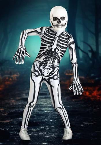 White Skeleton Kids Costume-1