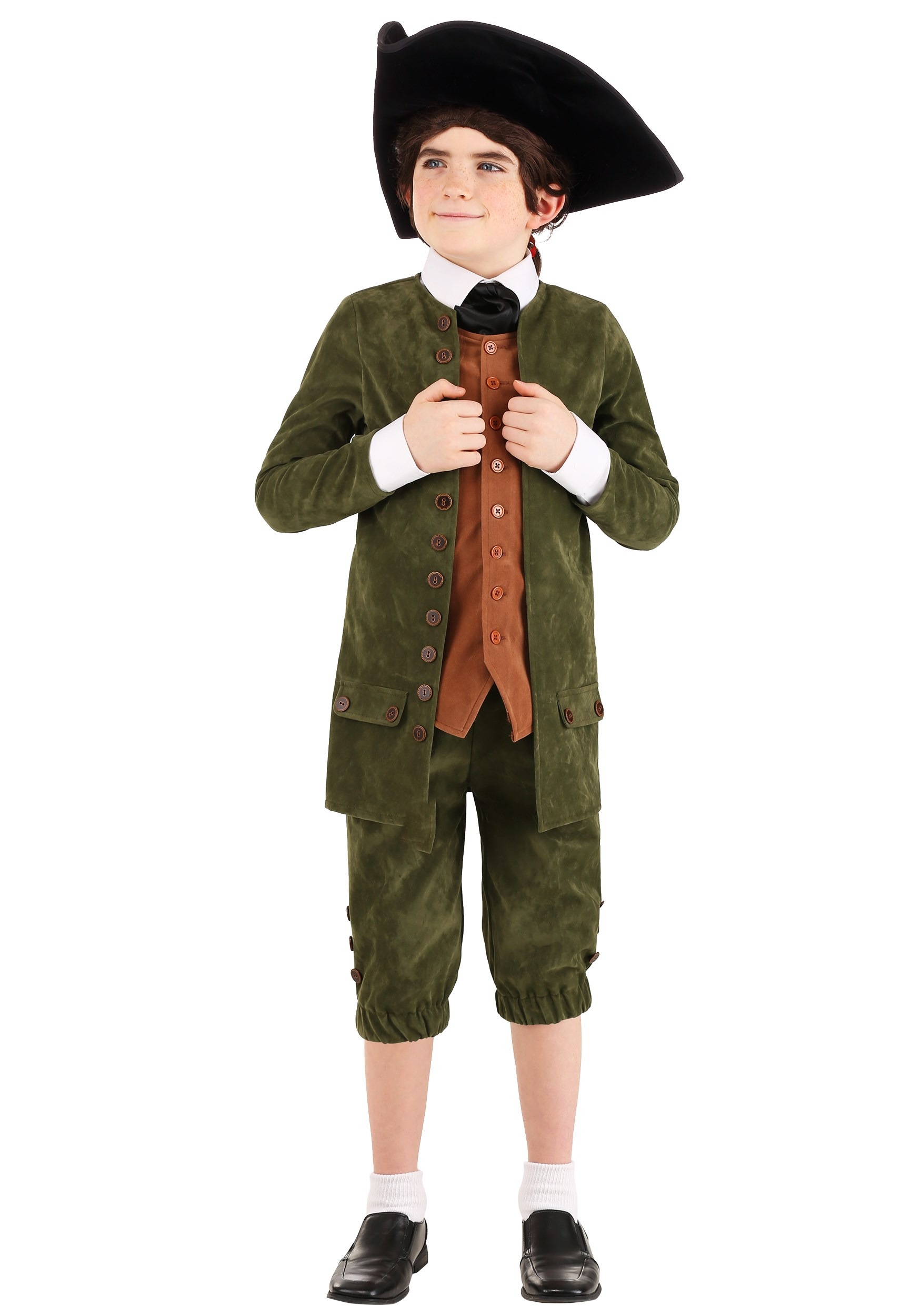 Photos - Fancy Dress FUN Costumes Child Green Colonial Costume | Historical Costumes Black/