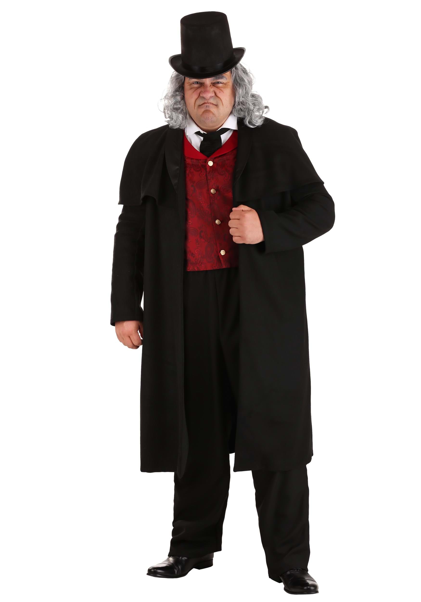 Photos - Fancy Dress FUN Costumes Plus Size Men's Ebenezer Scrooge Costume Black/Red
