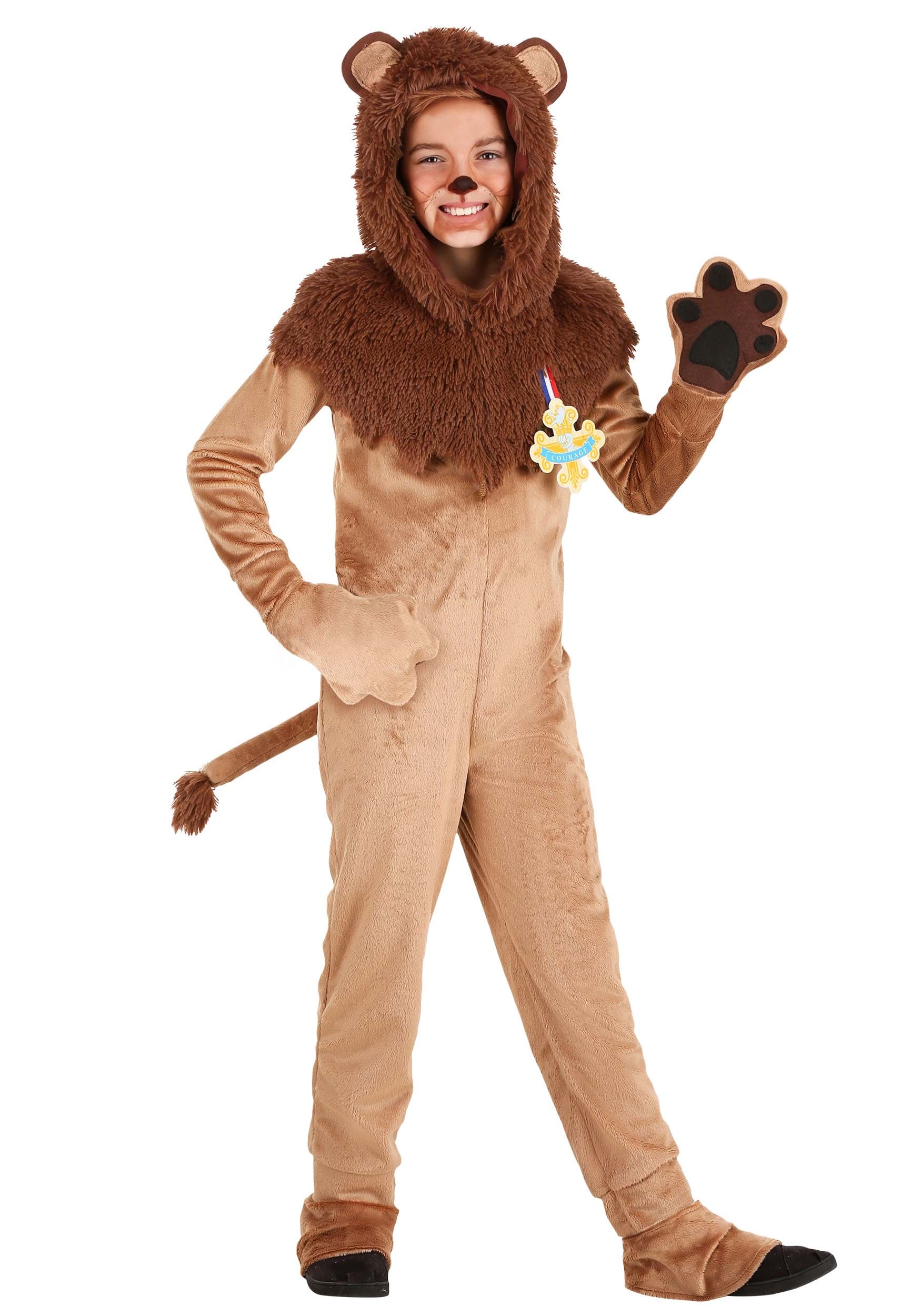 Photos - Fancy Dress Wizard Jerry Leigh  of Oz Cowardly Kid's Lion Costume Yellow/Brown 