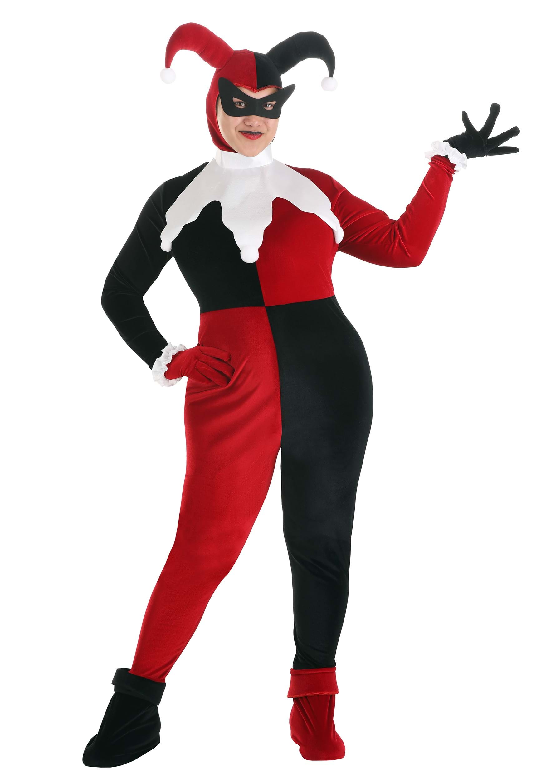 Photos - Fancy Dress Deluxe FUN Costumes  Plus Size Harley Quinn Costume Black/Red 