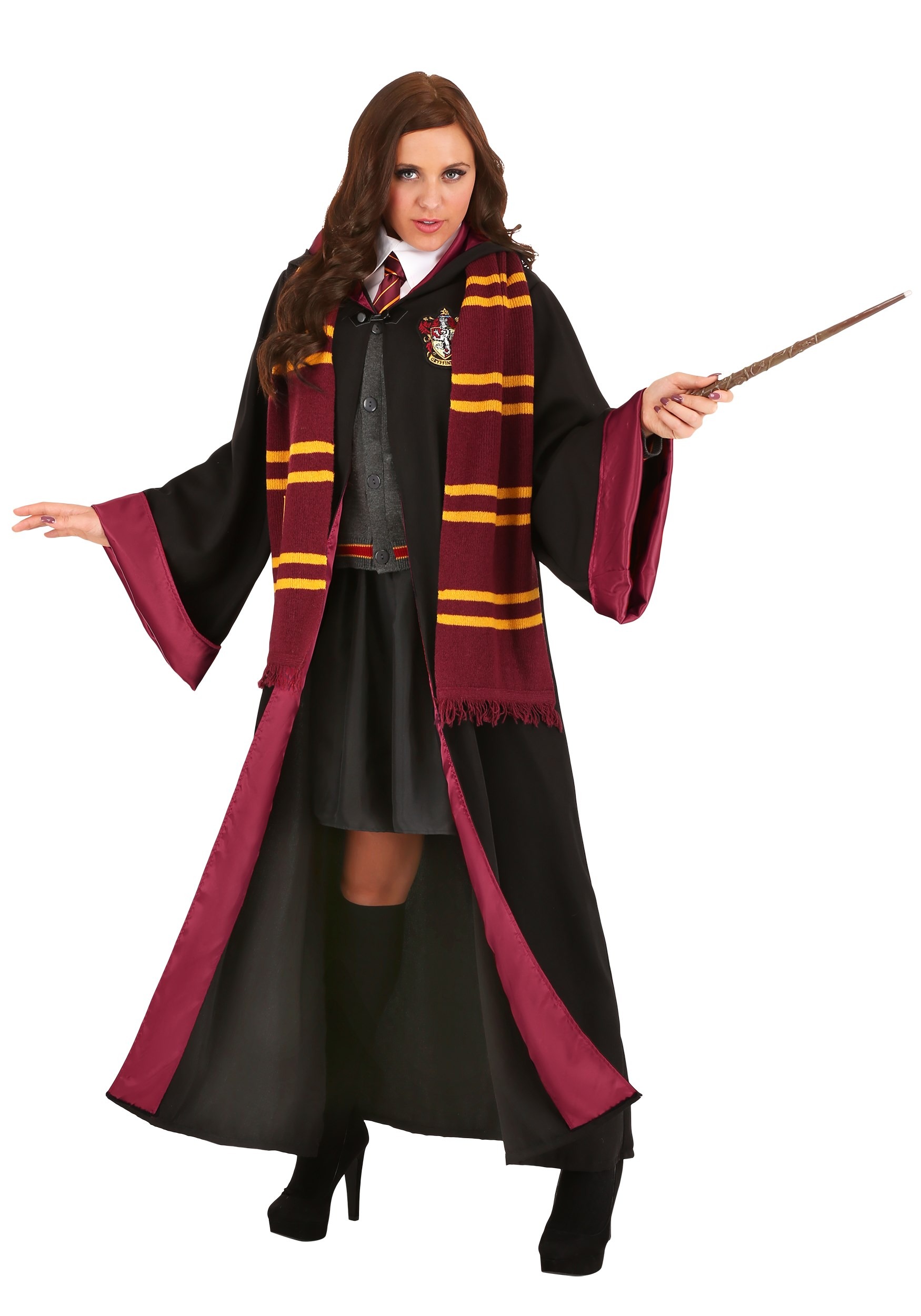 Girls Harry Potter Gryffindor Hermione Halloween Costume Uniform Dress S M L 