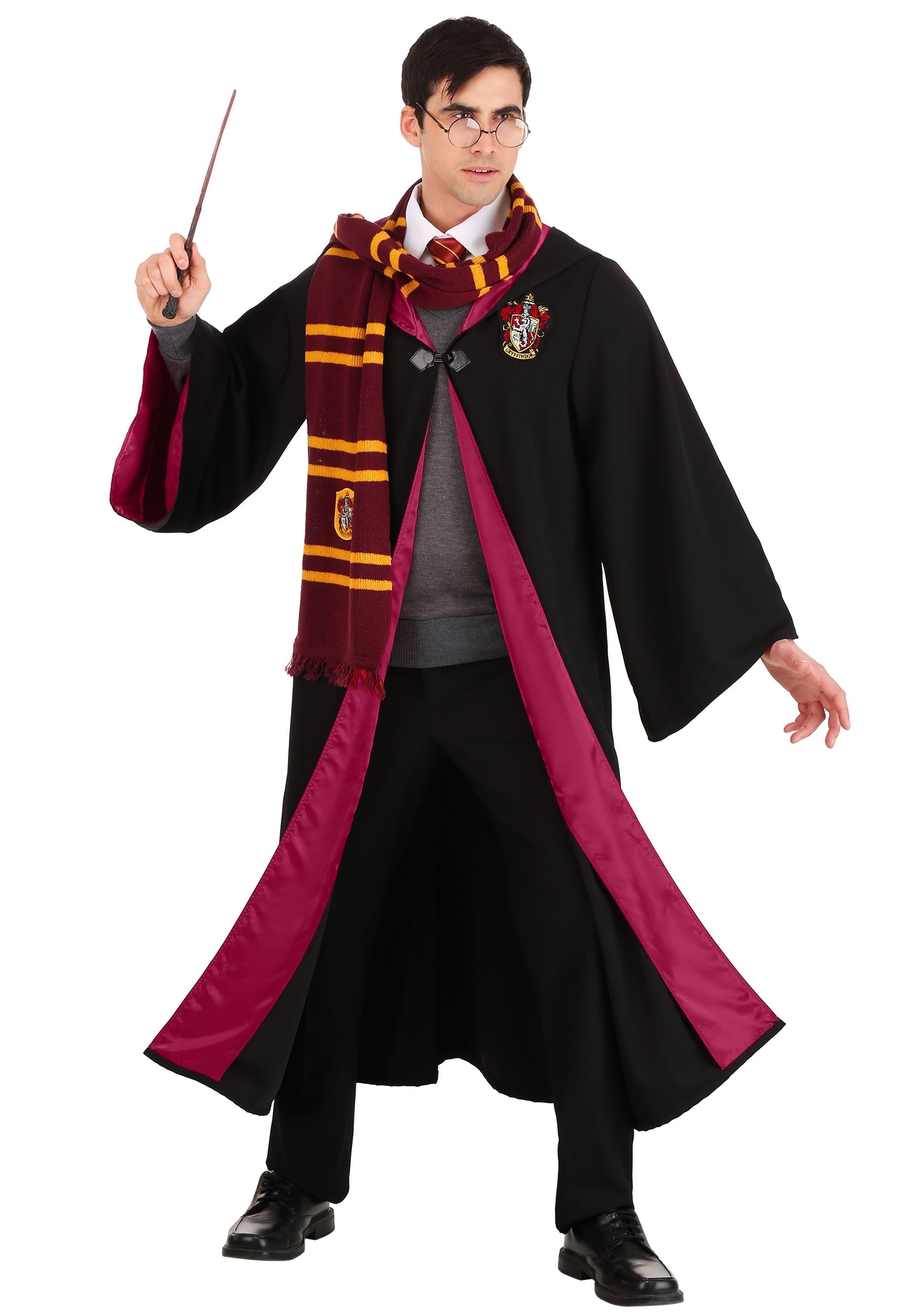 Licensed Harry Potter Adult Men's Robe - Halloween Fancy Dress Costume, Standard Size