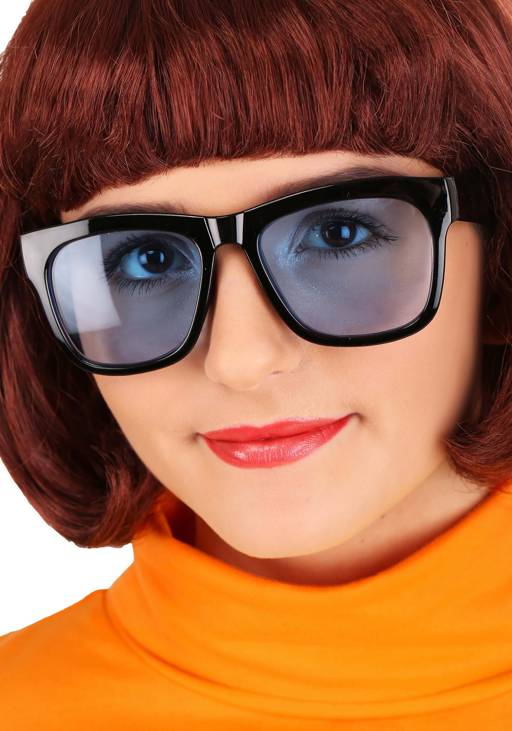 Adults VELMA Dinkley Fancy Dress Costume+Wig Scooby Doo Ladies Mystery  Detective