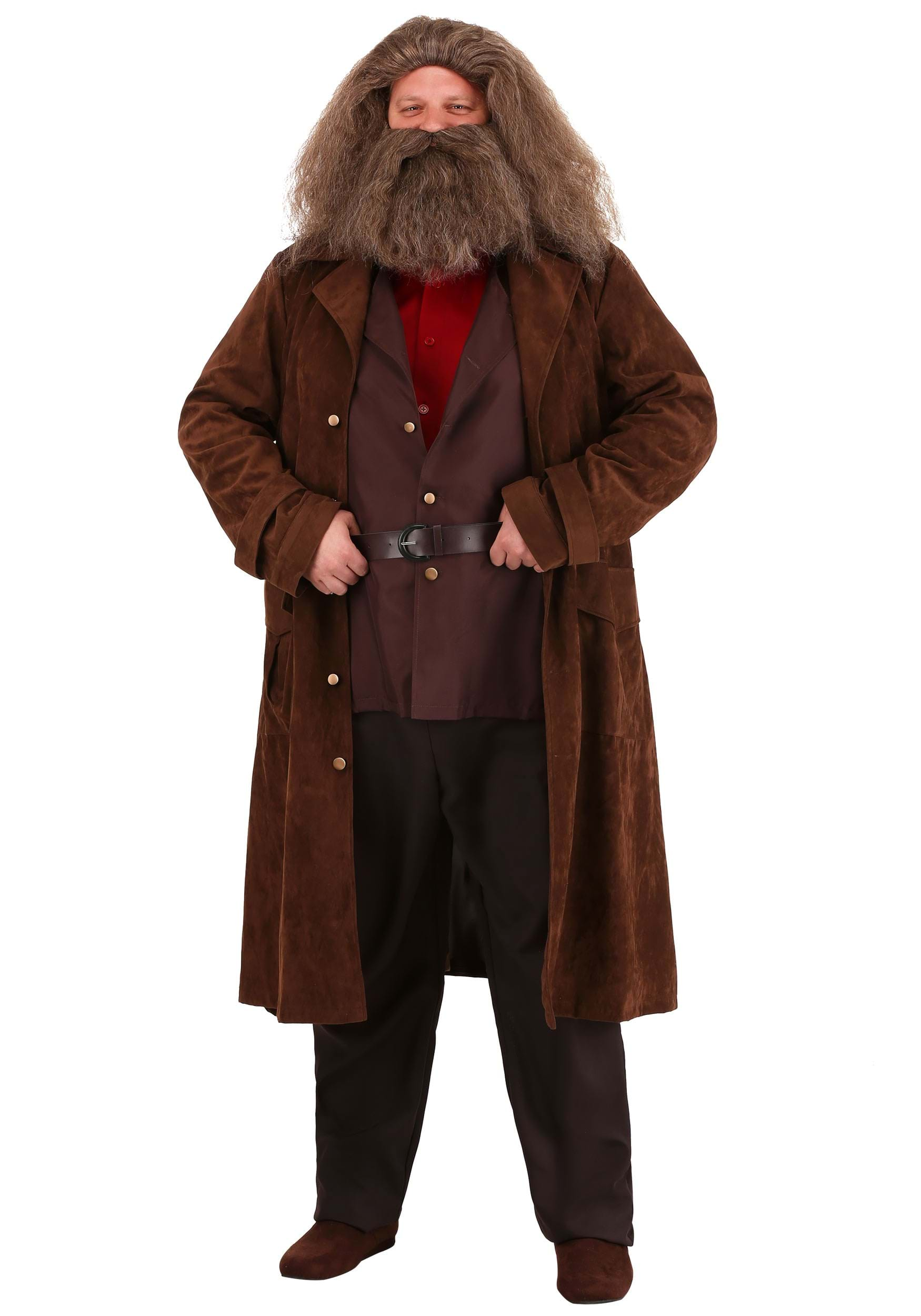 Photos - Fancy Dress Deluxe Jerry Leigh Plus-Size  Harry Potter Hagrid Costume Yellow/Orange 