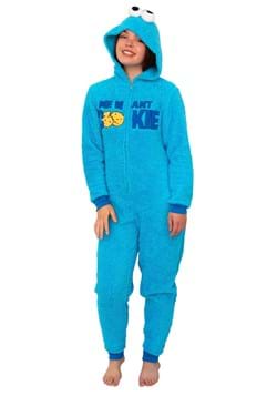 Sesame Street Womens Cookie Monster Union Suit Costume