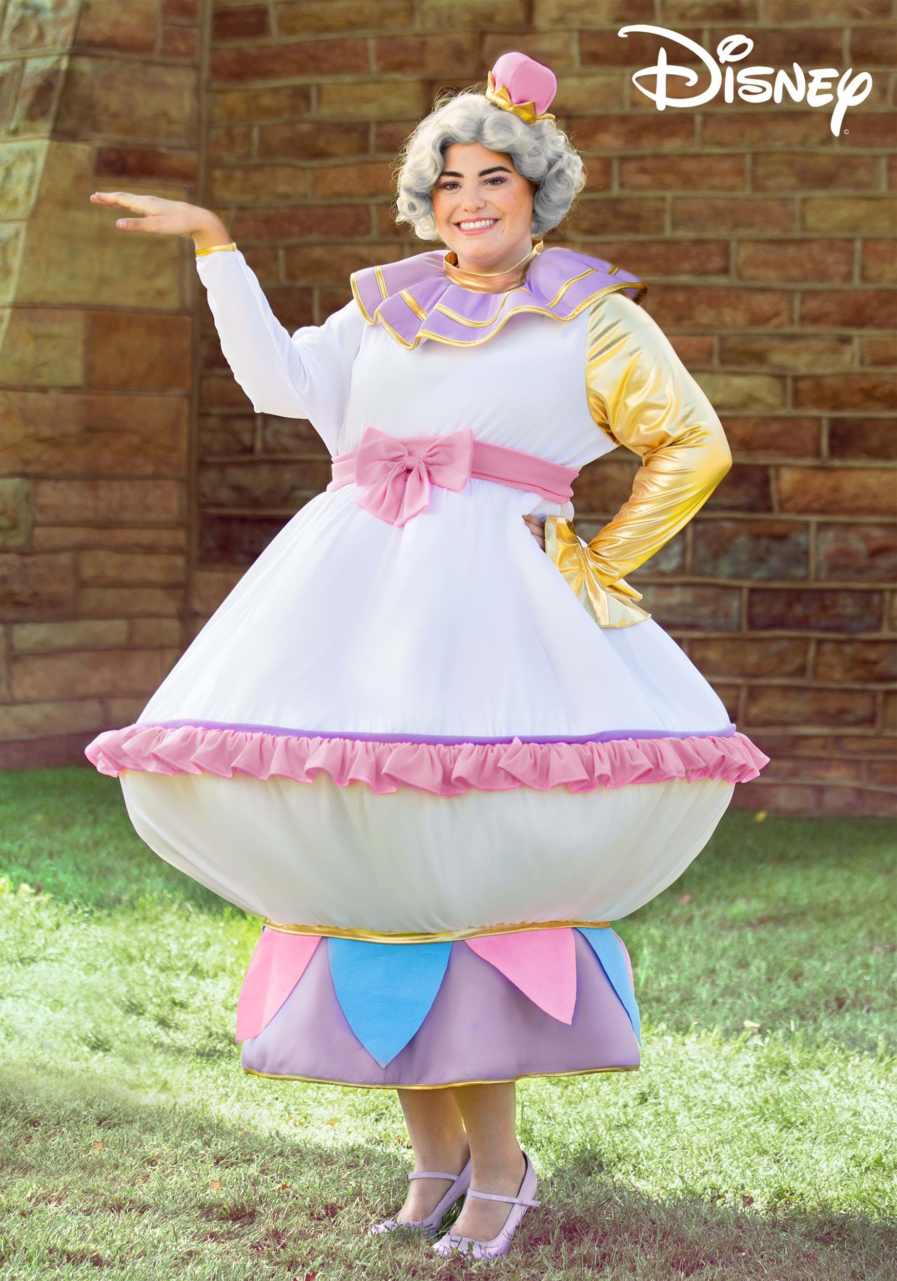 Beauty and the Beast Mrs. Potts Plus Size Costume for Women