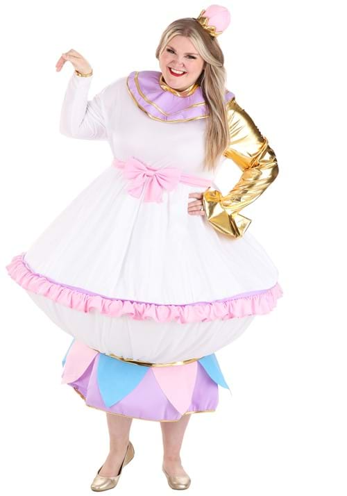 Beauty and the Beast Mrs. Potts Plus Size Costume for Women