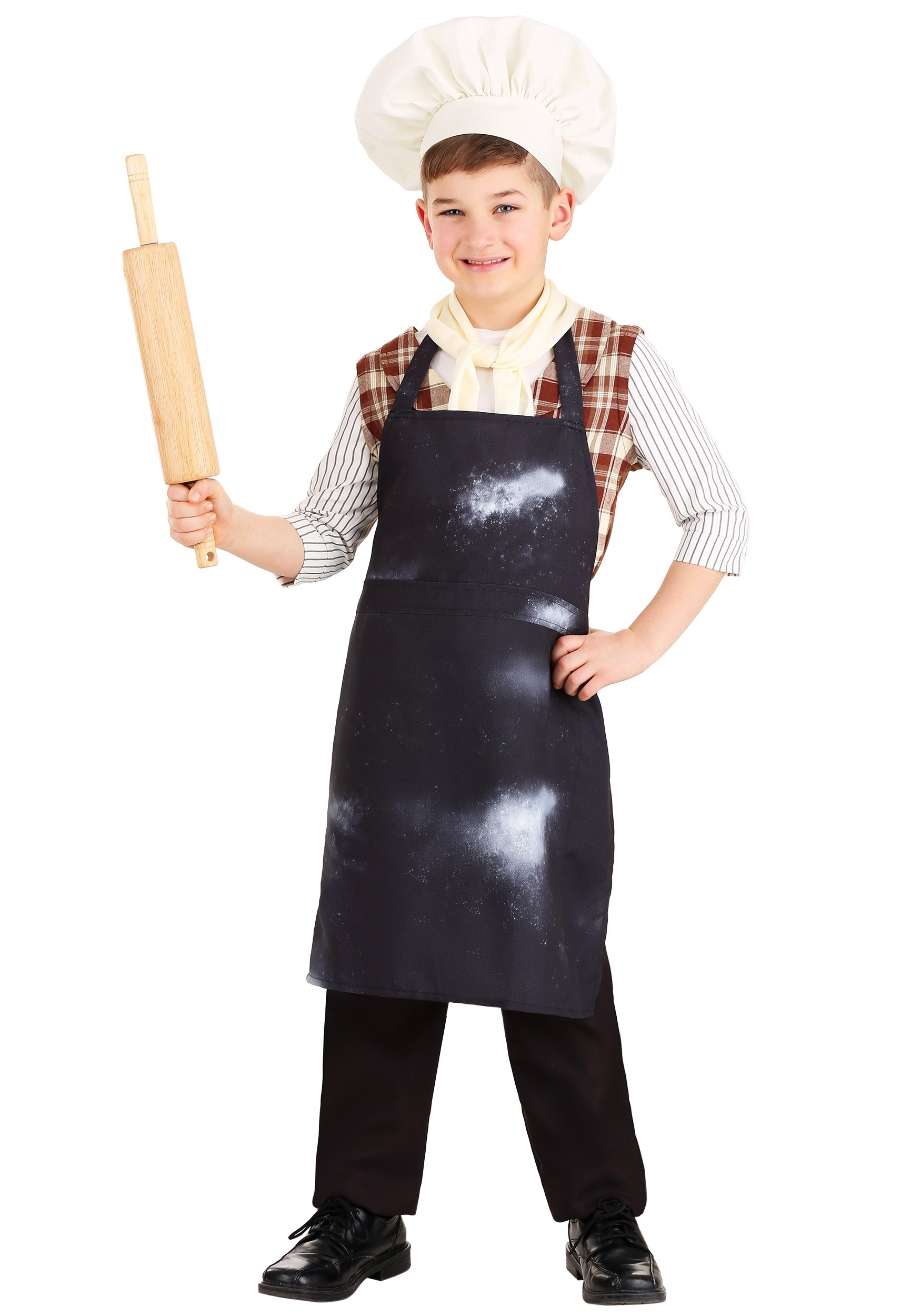 Newly Kid Chef Set Child Cooking Tops Hat Apron Boys Girls Baker Cosplay Uniform 
