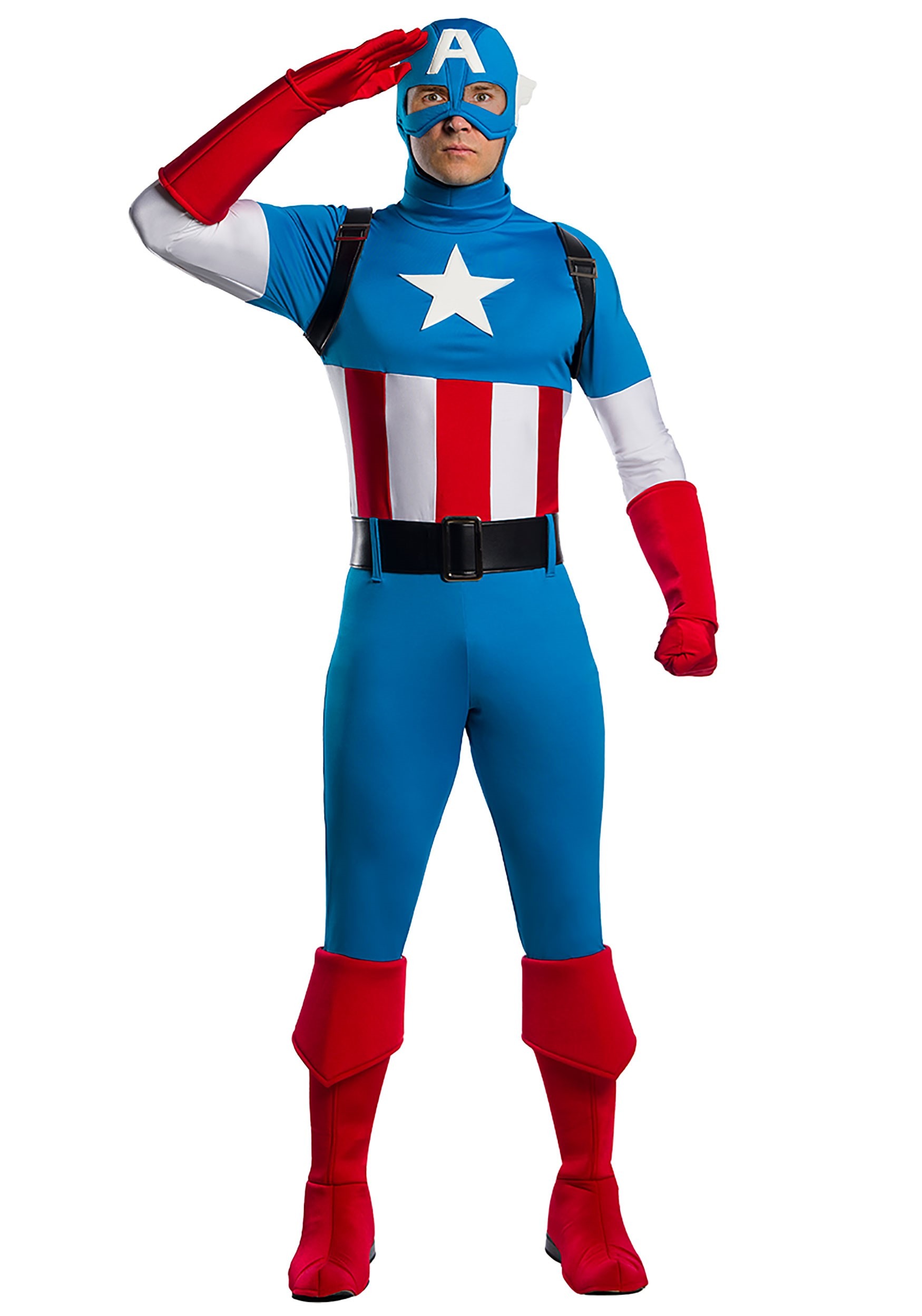Disfraz premium de Marvel Adult Captain America Multicolor