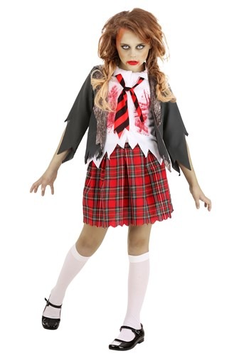 Girl's Zombie School Girl Costume