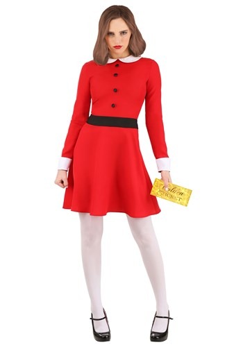 Veruca salt 2025 red dress costume