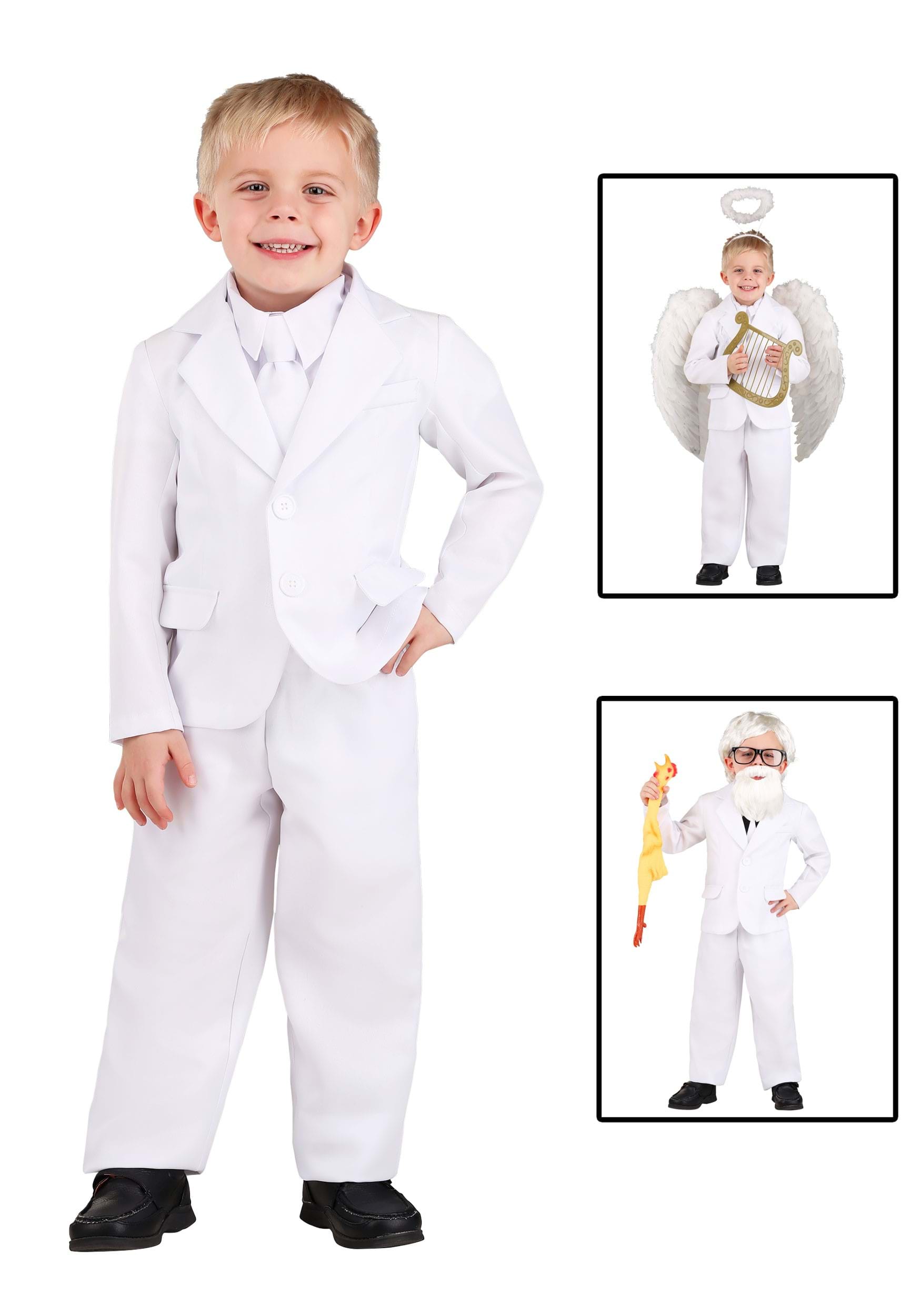 Disfraz de traje blanco para niños pequeños Multicolor