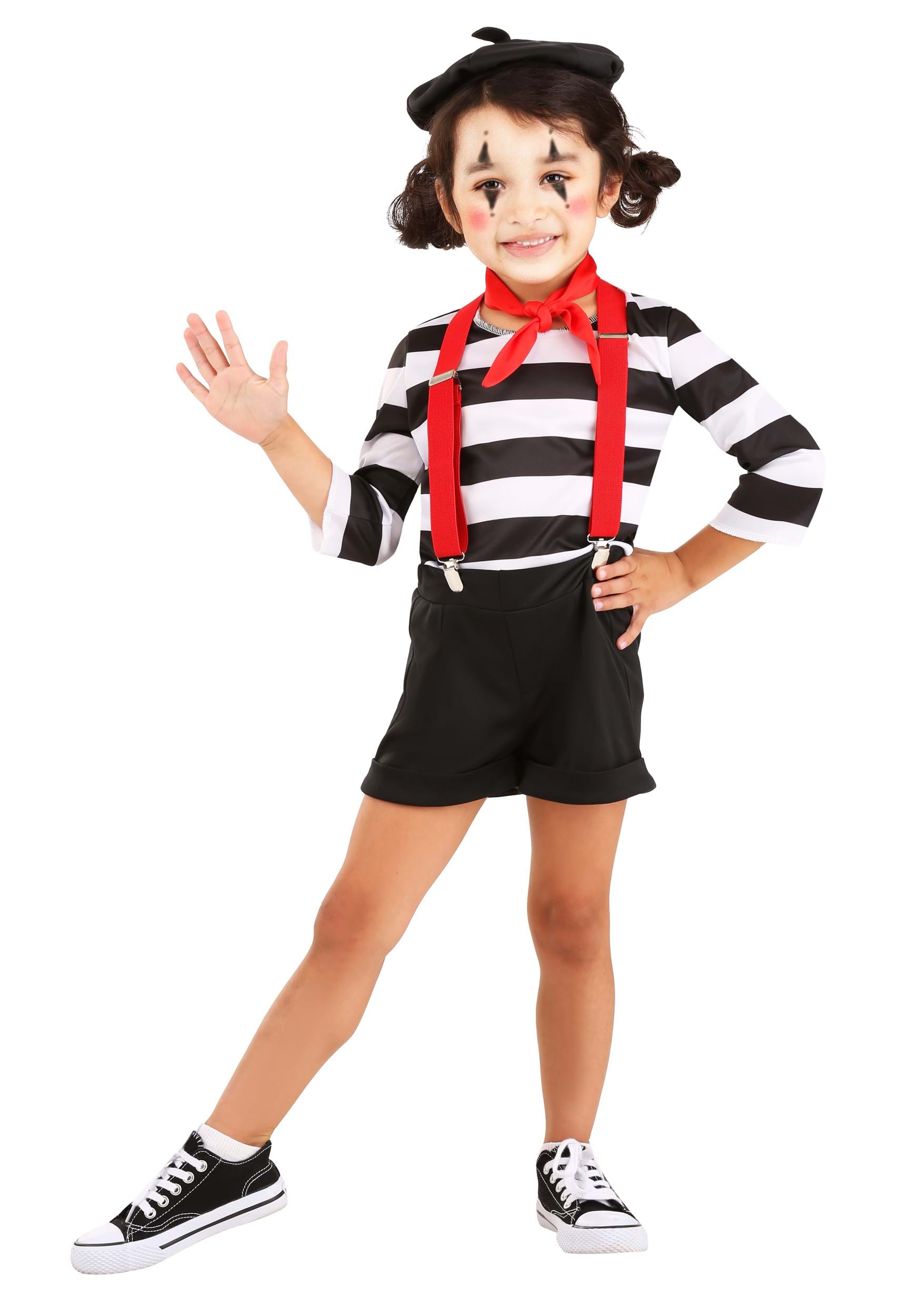 Photos - Fancy Dress FUN Costumes Mime Costume for Toddlers Black/Red/White