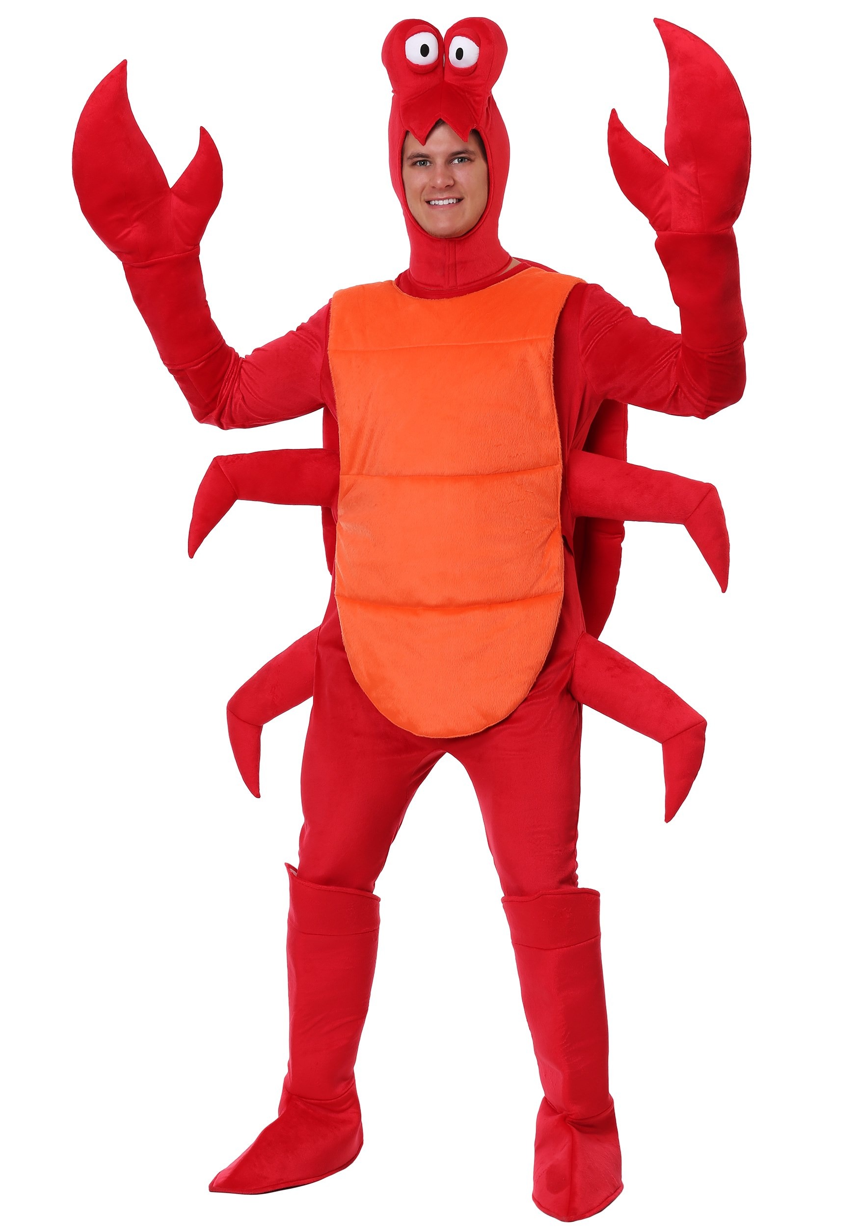 Disfraz de cangrejo para hombres: talla grande Multicolor