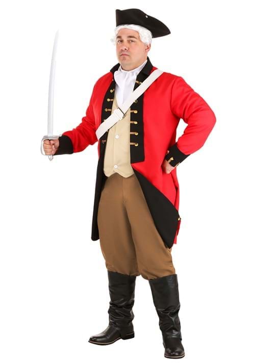Adult British Red Coat Plus Size Costume