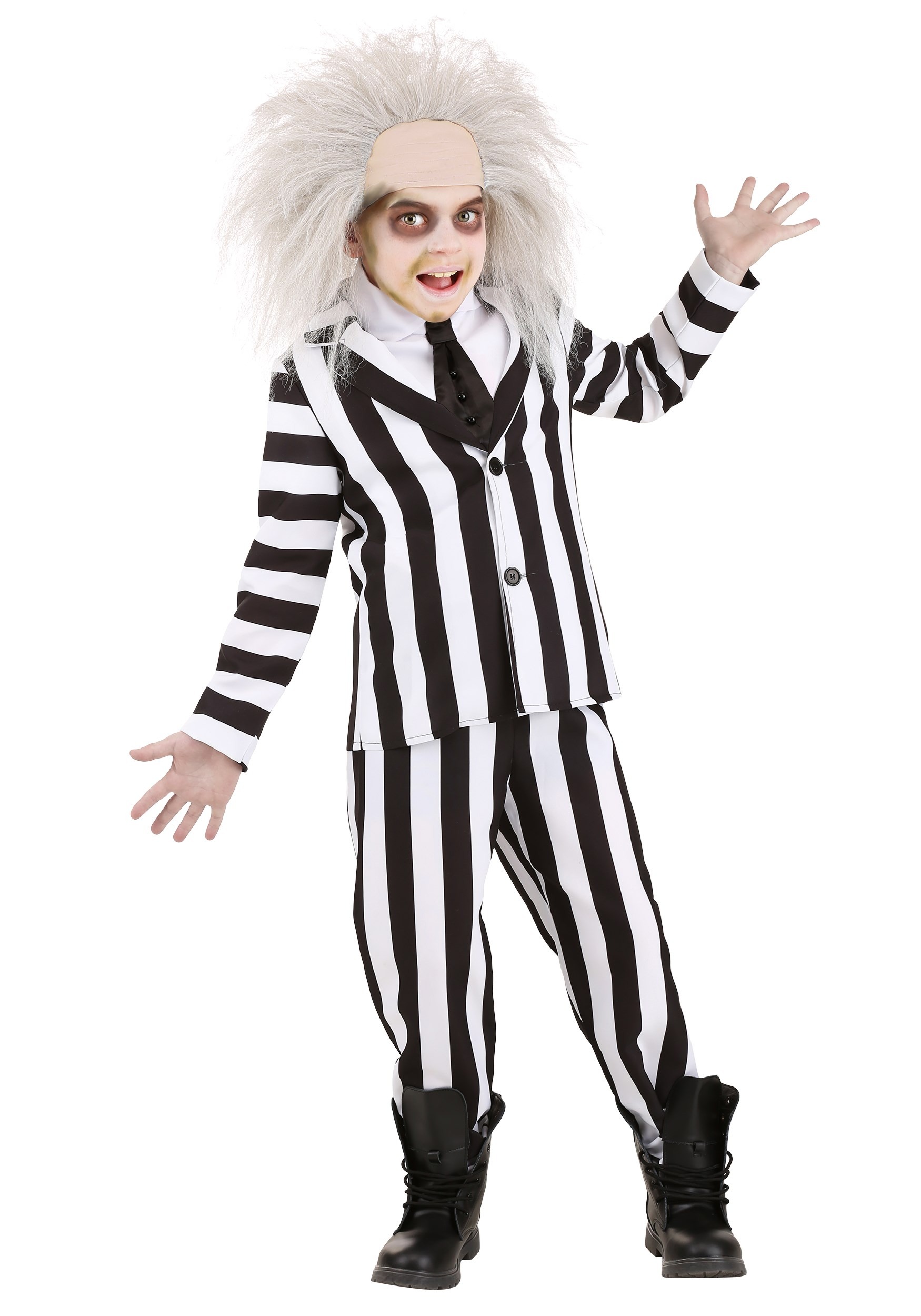 Photos - Fancy Dress Beetlejuice Jerry Leigh Kid's  Suit Costume | Child Movie Costumes Black 