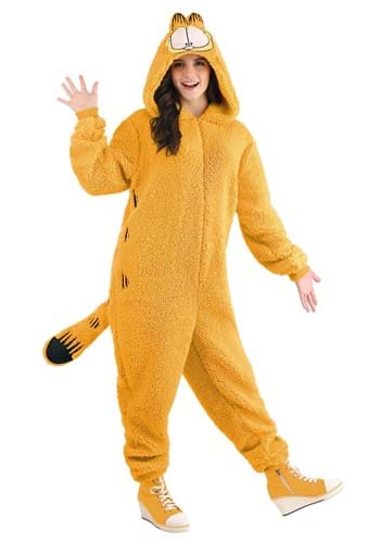 Adult Garfield Onesie Costume Alt 1