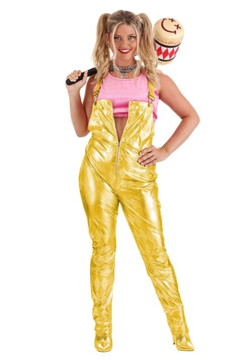 Harley Quinn Gold Overalls Women's Costume