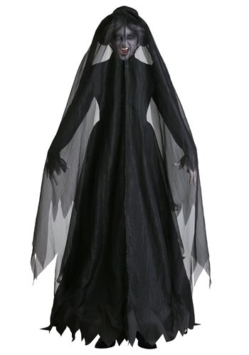 Plus Size: Lady in Black Ghost Costume