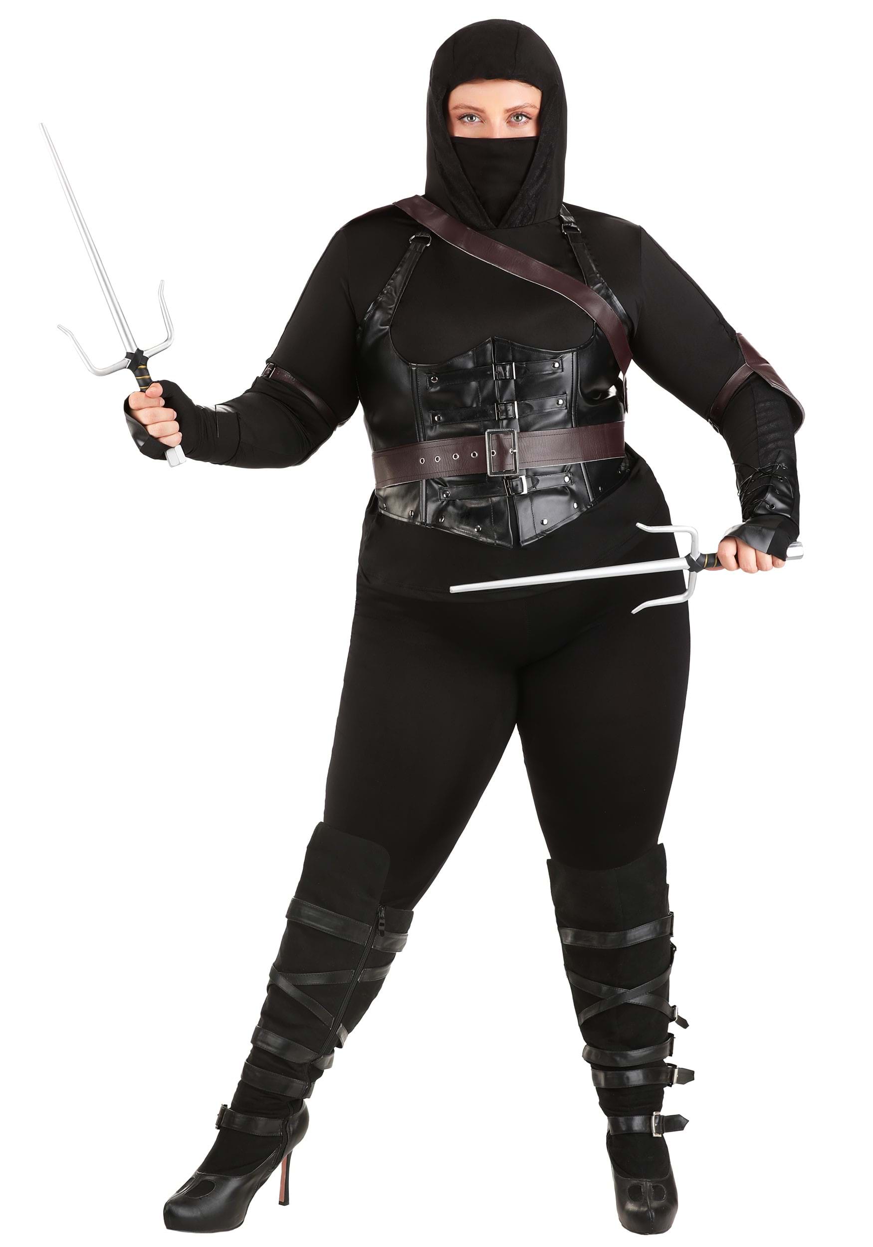 Plus Size Ninja Assassin Women's Costume