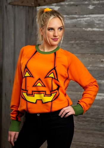 Adult Pumpkin Halloween Sweater Update