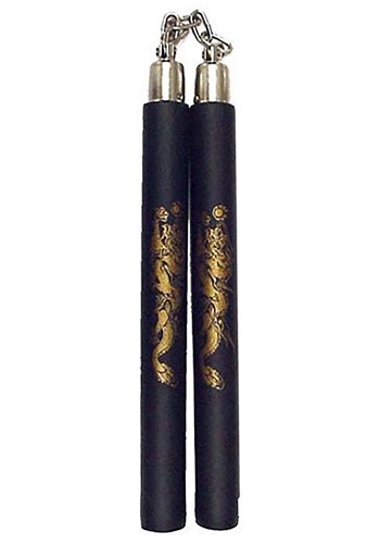 Dragon Print Foam Nunchucks