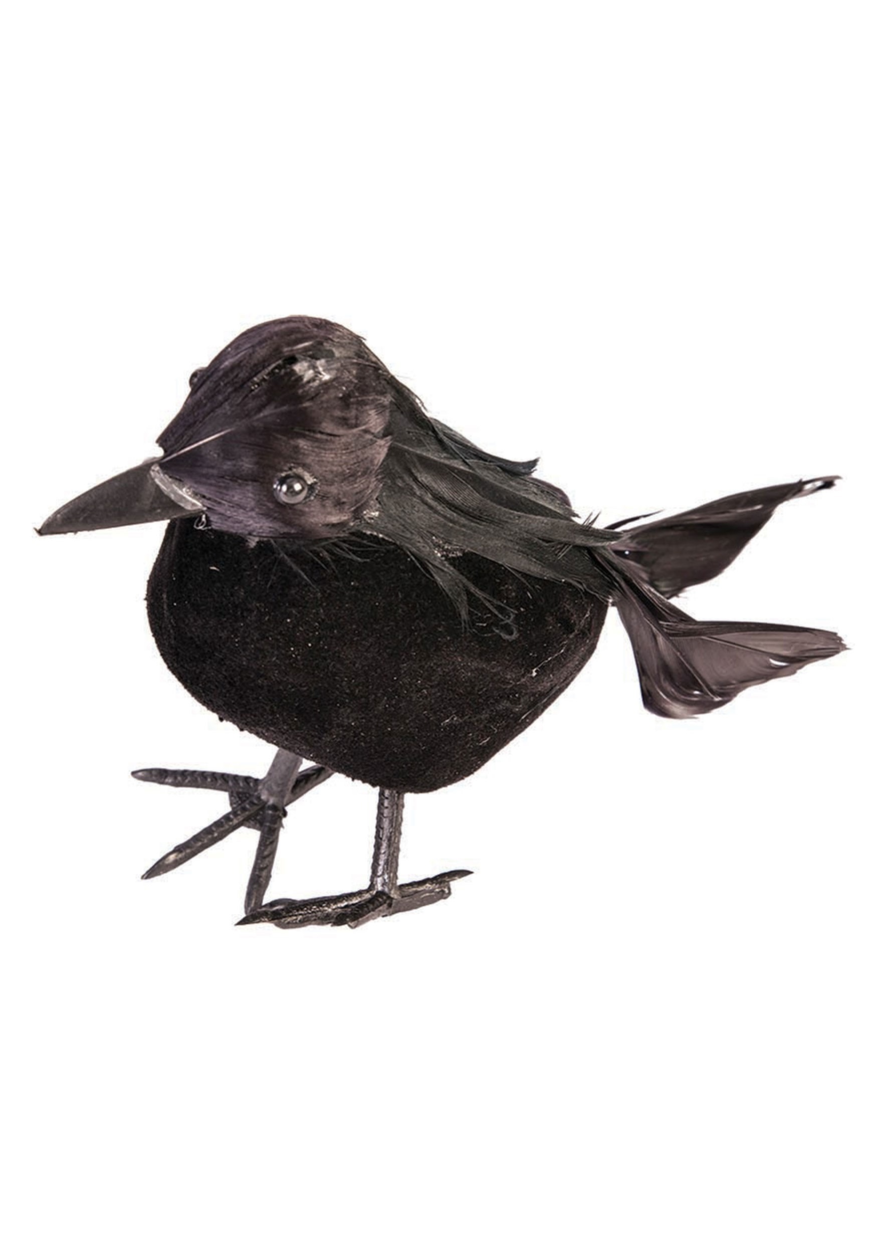 12 Pack Small 5" Black Crow Raven Bird Men's Halloween Prop Decoration Decor 