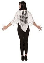 Women's Tattered Skeleton Poncho Costume Alt 12