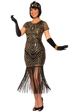 Deluxe Ladies 20s 1920s Roaring Flapper Costume Sequin Gatsby 20's Fancy Dress