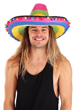 Deluxe Multicolor Striped Sombrero Upd
