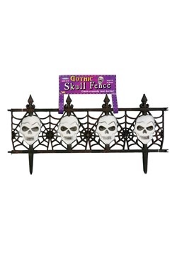 2 pc 24" x 12" Gothic Skull Fence Decoration