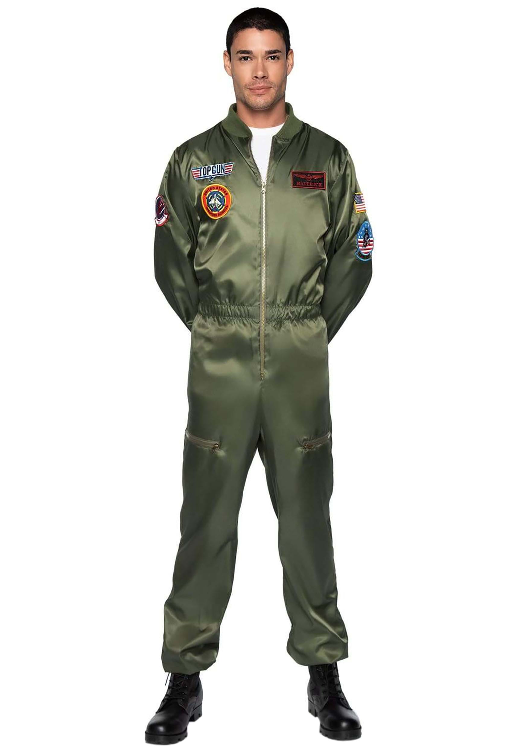 Stadion halv otte Zoologisk have Top Gun Men's Parachute Flight Suit Costume