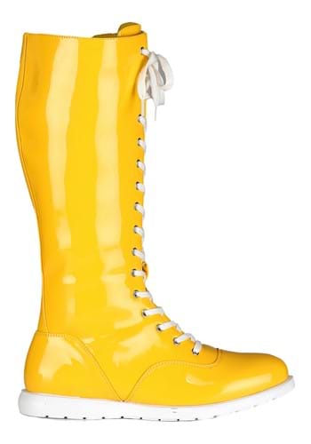 Adult Yellow Wrestling Costume Boots | Adult Costume Shoes