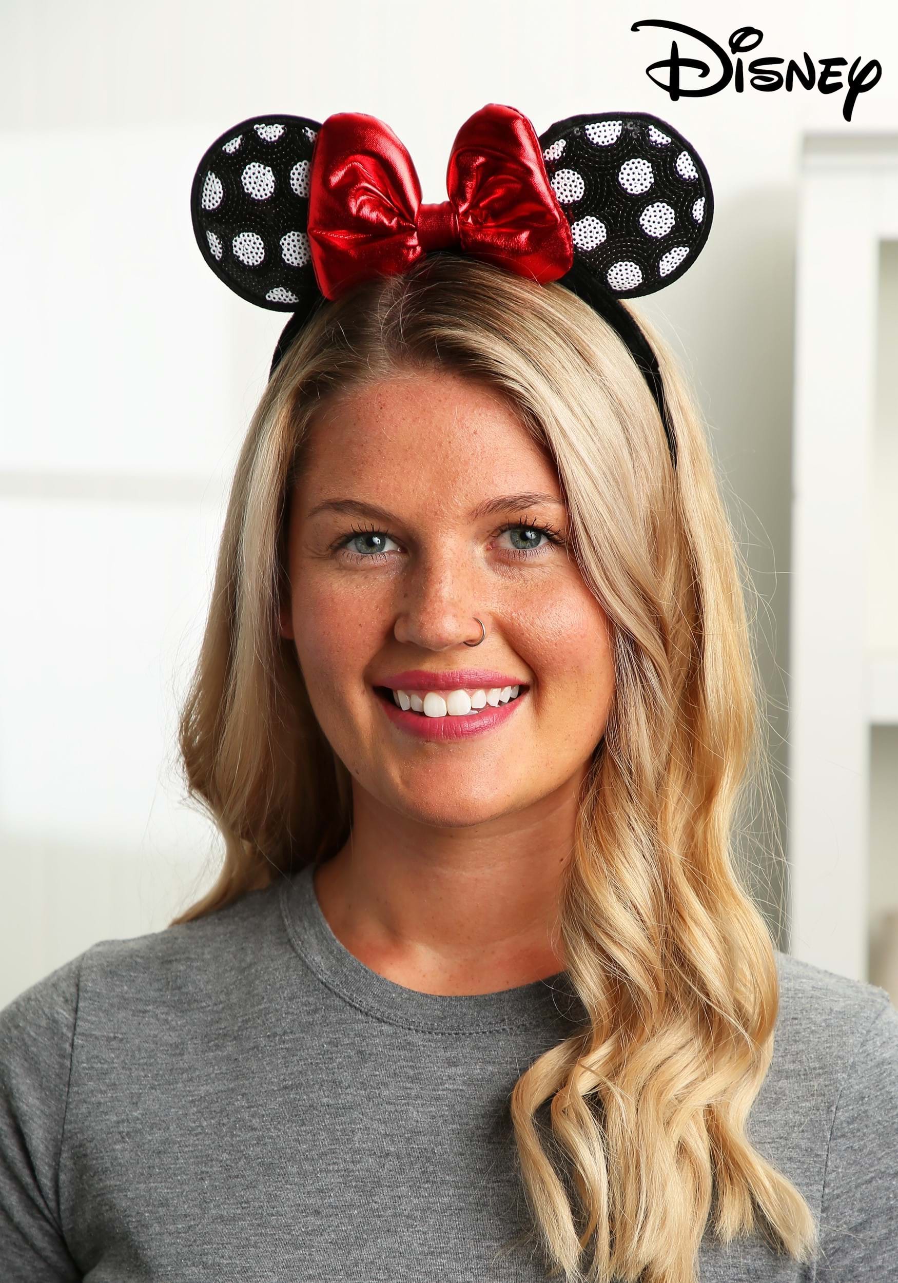 Minnie Mouse Ears Headband Polka Dot Bow Party Costume Accessory, Size: One Size